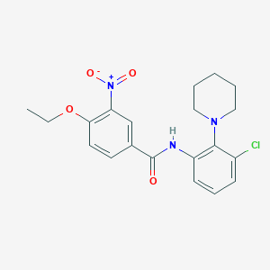 N-[3-chloro-2-(1-piperidinyl)phenyl]-4-ethoxy-3-nitrobenzamide