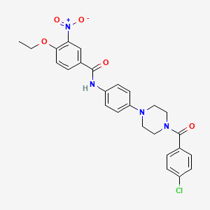 N-{4-[4-(4-chlorobenzoyl)-1-piperazinyl]phenyl}-4-ethoxy-3-nitrobenzamide