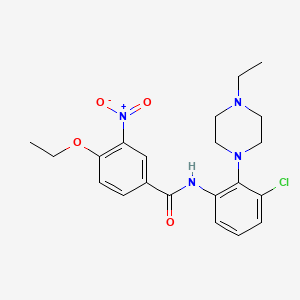 molecular formula C21H25ClN4O4 B4154936 N-[3-chloro-2-(4-ethyl-1-piperazinyl)phenyl]-4-ethoxy-3-nitrobenzamide 