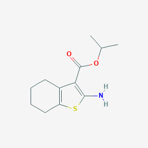molecular formula C12H17NO2S B415494 Isopropyl 2-amino-4,5,6,7-tetrahydro-1-benzothiophene-3-carboxylate CAS No. 184174-82-1