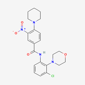 N-[3-chloro-2-(4-morpholinyl)phenyl]-3-nitro-4-(1-piperidinyl)benzamide