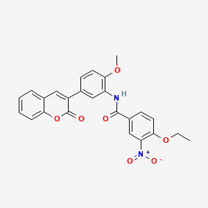 4-ethoxy-N-[2-methoxy-5-(2-oxo-2H-chromen-3-yl)phenyl]-3-nitrobenzamide