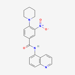 3-nitro-4-(1-piperidinyl)-N-5-quinolinylbenzamide