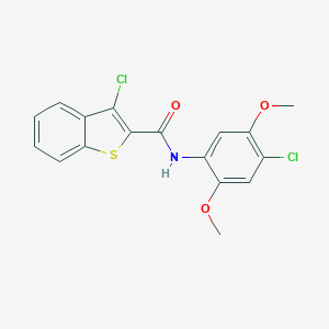 molecular formula C17H13Cl2NO3S B415500 3-chloro-N-(4-chloro-2,5-dimethoxyphenyl)-1-benzothiophene-2-carboxamide CAS No. 314022-40-7
