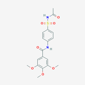 molecular formula C18H20N2O7S B415502 N-[4-(acetylsulfamoyl)phenyl]-3,4,5-trimethoxybenzamide CAS No. 329219-51-4