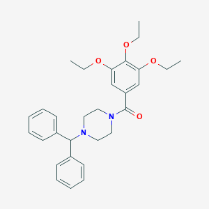 molecular formula C30H36N2O4 B415503 1-Benzhydryl-4-(3,4,5-triethoxybenzoyl)piperazine 