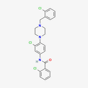 2-chloro-N-{3-chloro-4-[4-(2-chlorobenzyl)-1-piperazinyl]phenyl}benzamide