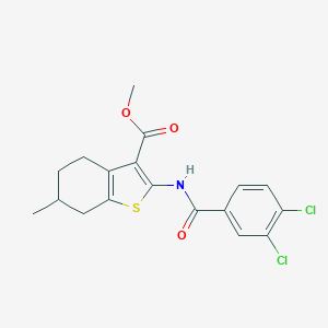 Methyl 2-{[(3,4-dichlorophenyl)carbonyl]amino}-6-methyl-4,5,6,7-tetrahydro-1-benzothiophene-3-carboxylate