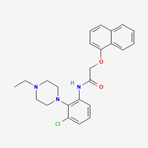 molecular formula C24H26ClN3O2 B4155044 N-[3-chloro-2-(4-ethylpiperazin-1-yl)phenyl]-2-(naphthalen-1-yloxy)acetamide 