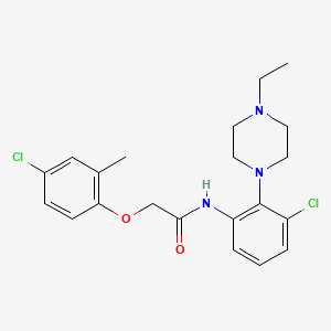 N-[3-chloro-2-(4-ethyl-1-piperazinyl)phenyl]-2-(4-chloro-2-methylphenoxy)acetamide