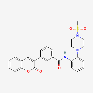 molecular formula C27H25N3O5S B4155065 N-{2-[4-(methylsulfonyl)piperazin-1-yl]phenyl}-3-(2-oxo-2H-chromen-3-yl)benzamide 