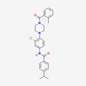 N-{3-chloro-4-[4-(2-methylbenzoyl)-1-piperazinyl]phenyl}-4-isopropylbenzamide