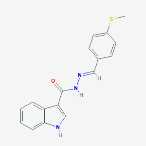 molecular formula C17H15N3OS B415509 N'-[4-(methylsulfanyl)benzylidene]-1H-indole-3-carbohydrazide 