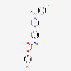 molecular formula C25H23BrClN3O3 B4155106 2-(4-bromophenoxy)-N-{4-[4-(4-chlorobenzoyl)-1-piperazinyl]phenyl}acetamide 