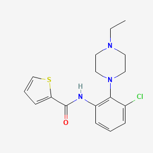 molecular formula C17H20ClN3OS B4155110 N-[3-chloro-2-(4-ethylpiperazin-1-yl)phenyl]thiophene-2-carboxamide 