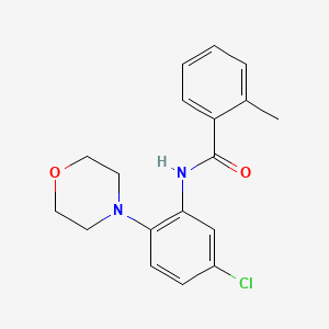 molecular formula C18H19ClN2O2 B4155114 N-[5-chloro-2-(4-morpholinyl)phenyl]-2-methylbenzamide 