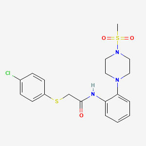 2-[(4-chlorophenyl)thio]-N-{2-[4-(methylsulfonyl)-1-piperazinyl]phenyl}acetamide