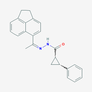 molecular formula C24H22N2O B415514 N'-[1-(1,2-dihydro-5-acenaphthylenyl)ethylidene]-2-phenylcyclopropanecarbohydrazide 