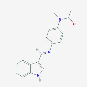 molecular formula C18H17N3O B415515 N-{4-[(1H-indol-3-ylmethylene)amino]phenyl}-N-methylacetamide CAS No. 5320-30-9