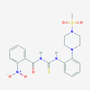 N-({2-[4-(methylsulfonyl)piperazin-1-yl]phenyl}carbamothioyl)-2-nitrobenzamide