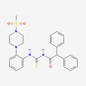 N-[({2-[4-(methylsulfonyl)-1-piperazinyl]phenyl}amino)carbonothioyl]-2,2-diphenylacetamide