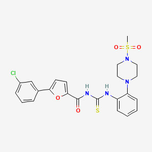 5-(3-chlorophenyl)-N-({2-[4-(methylsulfonyl)piperazin-1-yl]phenyl}carbamothioyl)furan-2-carboxamide