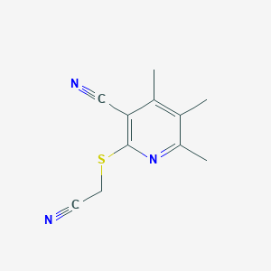 molecular formula C11H11N3S B415520 2-[(Cyanomethyl)sulfanyl]-4,5,6-trimethylnicotinonitrile CAS No. 333398-36-0