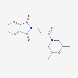 molecular formula C17H20N2O4 B415521 2-[3-(2,6-Dimethyl-morpholin-4-yl)-3-oxo-propyl]-isoindole-1,3-dione 