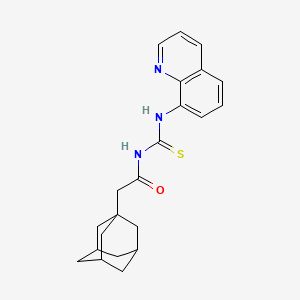 2-(1-adamantyl)-N-[(8-quinolinylamino)carbonothioyl]acetamide