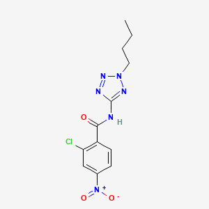 molecular formula C12H13ClN6O3 B4155220 N-(2-butyl-2H-tetrazol-5-yl)-2-chloro-4-nitrobenzamide 