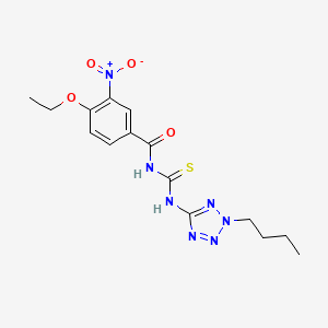 N-{[(2-butyl-2H-tetrazol-5-yl)amino]carbonothioyl}-4-ethoxy-3-nitrobenzamide