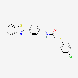 N-[4-(1,3-benzothiazol-2-yl)benzyl]-2-[(4-chlorophenyl)sulfanyl]acetamide