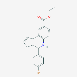 molecular formula C21H20BrNO2 B415527 ethyl 4-(4-bromophenyl)-3a,4,5,9b-tetrahydro-3H-cyclopenta[c]quinoline-8-carboxylate 