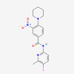 N-(5-iodo-6-methyl-2-pyridinyl)-3-nitro-4-(1-piperidinyl)benzamide