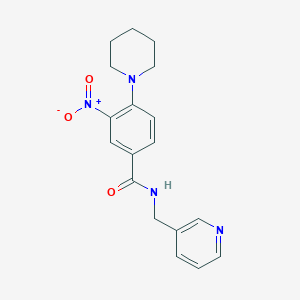 3-nitro-4-(piperidin-1-yl)-N-(pyridin-3-ylmethyl)benzamide