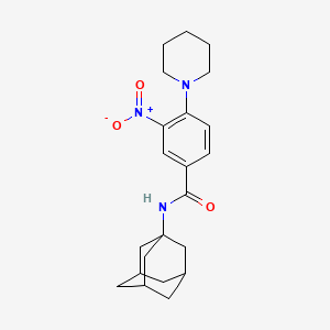 3-nitro-4-(piperidin-1-yl)-N-(tricyclo[3.3.1.1~3,7~]dec-1-yl)benzamide