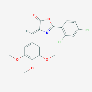 molecular formula C19H15Cl2NO5 B415535 2-(2,4-Dichloro-phenyl)-4-(3,4,5-trimethoxy-benzylidene)-4H-oxazol-5-one 
