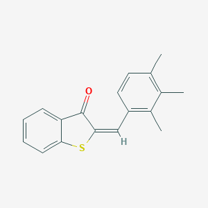 molecular formula C18H16OS B415536 2-(2,3,4-trimethylbenzylidene)-1-benzothiophen-3(2H)-one 