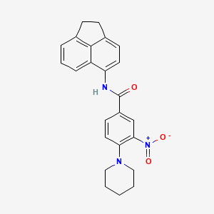 N-(1,2-dihydro-5-acenaphthylenyl)-3-nitro-4-(1-piperidinyl)benzamide