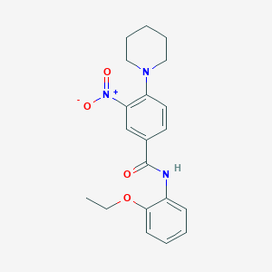 molecular formula C20H23N3O4 B4155409 N-(2-ethoxyphenyl)-3-nitro-4-(1-piperidinyl)benzamide 