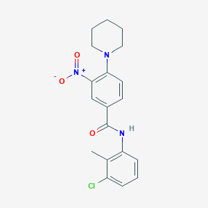 molecular formula C19H20ClN3O3 B4155419 N-(3-chloro-2-methylphenyl)-3-nitro-4-(1-piperidinyl)benzamide 