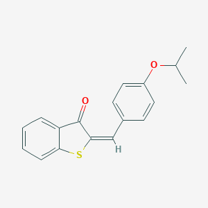 molecular formula C18H16O2S B415542 2-(4-isopropoxybenzylidene)-1-benzothiophen-3(2H)-one 