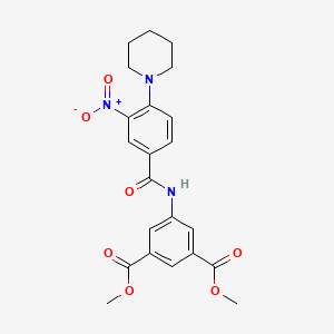 dimethyl 5-{[3-nitro-4-(1-piperidinyl)benzoyl]amino}isophthalate