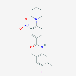 molecular formula C20H22IN3O3 B4155449 N-(4-iodo-2,5-dimethylphenyl)-3-nitro-4-(1-piperidinyl)benzamide 