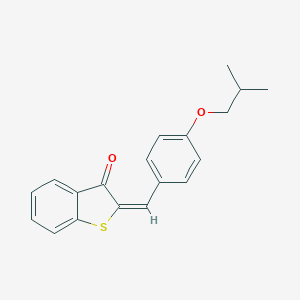molecular formula C19H18O2S B415546 2-(4-Isobutoxy-benzylidene)-benzo[b]thiophen-3-one 