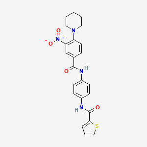 N-(4-{[3-nitro-4-(1-piperidinyl)benzoyl]amino}phenyl)-2-thiophenecarboxamide