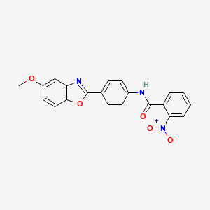 N-[4-(5-methoxy-1,3-benzoxazol-2-yl)phenyl]-2-nitrobenzamide