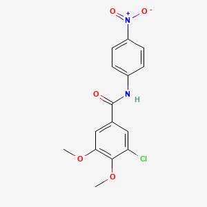 molecular formula C15H13ClN2O5 B4155505 3-chloro-4,5-dimethoxy-N-(4-nitrophenyl)benzamide 