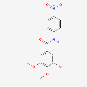 molecular formula C15H13BrN2O5 B4155507 3-bromo-4,5-dimethoxy-N-(4-nitrophenyl)benzamide 