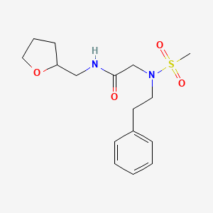 N~2~-(methylsulfonyl)-N~2~-(2-phenylethyl)-N~1~-(tetrahydro-2-furanylmethyl)glycinamide